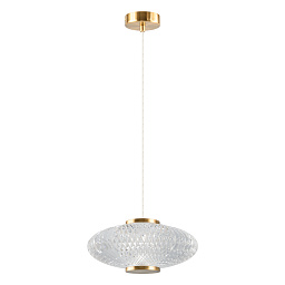CARAZON  SP1 BRASS Crystal Lux CARAZON подвесной светильник с прозрачным стеклянным плафоном и латунными деталями