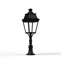 Avenue 3 N° 6; Clear glass Built-in LED 3000°K warm white 35W; Dark black