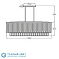 Large Two Tier Rectangular люстра Bella Figura cl452 clear angle shadow