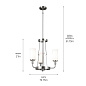 Vetivene 3 Light Chandelier Classic Pewter люстра 52450CLP Kichler — фото 13