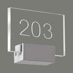 A303310NS ACB Iluminacion Custom настенный светильник с прозрачной панелью для номера и встроенным источником света