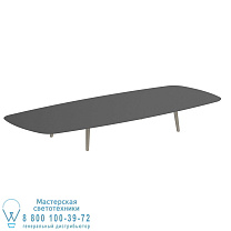 STYLETTO НИЗКИЙ СТОЛ ДЛЯ ГОСТИНОЙ 300X120CM АЛЮМИНИЕВЫЕ НОЖКИ С ПЕСОЧНО-КЕРАМИЧЕСКОЙ ВЕРХНЕЙ ЧЕРНОЙ ЧЕРНОЙ Royal Botania