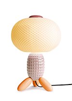 Настольная лампа Soft Blown Lladro, белая с розовым