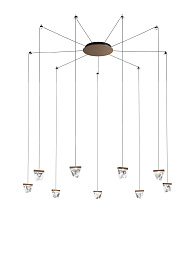 Tripla F41 9 luci Bronze Fabbian Tripla Настенно-потолочный светильник