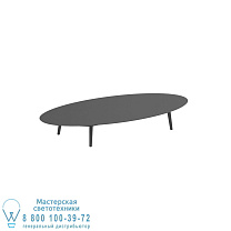 СТОЛ STYLETTO LOW LOUNGE СТОЛ 250X130CM АЛЮМИНИЕВЫЕ НОЖКИ АНТРАЦИТОВЫЙ КЕРАМИЧЕСКИЙ СТОЛЕШНИЦА ЧЕРНЫЙ Royal Botania