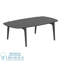 СТОЛИК TEA TIME 120X65CM H40 АНТРАЦИТОВЫЙ КЕРАМИЧЕСКИЙ ЧЕРНЫЙ Royal Botania