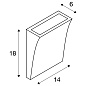 1000342 SLV DELWA WIDE WL anthracite 3000K IP44 настенный светильник — фото 4