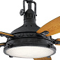 52" Hatteras Bay Fan Distressed Black люстра-вентилятор 310018DBK Kichler