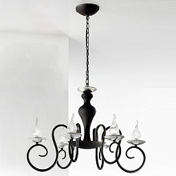 461/6OVAL black IDL Deco люстра овальной формы на чёрном каркасе