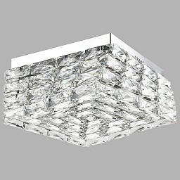 накладной потолочный светильник с квадратным хрустальным плафоном