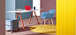 Arki-Desk Письменный стол на стальных опорах-козлах, столешница из компакт-ламината Pedrali ARK7 — фото 5