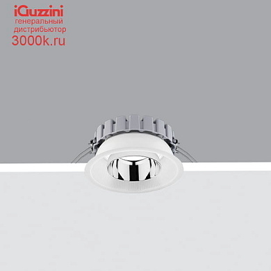 QW21 Easy Space iGuzzini Ø 163 mm - warm white - INVERTER - UGR<19 - Black / transparent / chrome