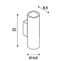 151801 SLV ENOLA_B UP-DOWN светильник настенный 2x 50W, белый