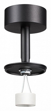 потолочный светильник круглый чёрный