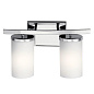 Crosby 15" 2 Light Vanity Light Satin Etched Cased Opal Chrome настенный светильник 45496CH Kichler