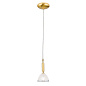 HL 6-1438/1 gold-matt/438 klar-matt Opaldesign Orion подвесной матовый купольный светильник — фото 1