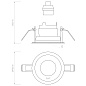 1434003 Pinhole Slimline Round Adjustable Fire-Rated Astro lighting регулируемый встраиваемый светильник матовый белый — фото 1