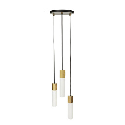 Tala Basalt Triple Pendant Brass