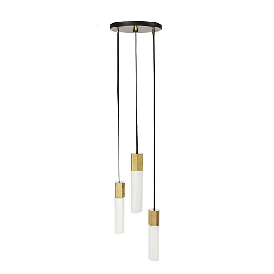 Tala Basalt Triple Pendant Brass