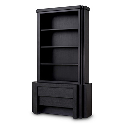 TM0142 Eichholtz Metropolitan стеллаж в вертикальном формате с несколькими полками, выполненный в тёмном дереве
