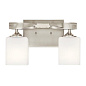 Marette 13.5 " 2 Light Vanity Light with Satin Etched Cased Opal Glass Brushed Nickel настенный светильник 55001NI Kichler — фото 1
