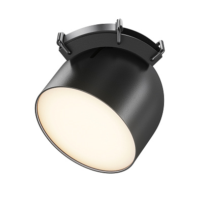 подвесной светильник в форме цилиндра с широким раструбом черного цвета