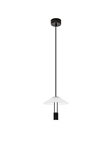 Sandy Black Steel & Aluminium Clear Frosted Acrylic LED 8Watt 220-240Volt 395Lm IP20 3000K D:22 H:210 cm