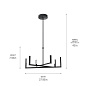 Priam LED Chandelier Matte Black люстра 84313MBK Kichler — фото 8