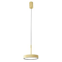 Подвесной светильник Favourite Piller 4507-1P — золотой светодиодный подвес-диск Ø125 мм с рифлением