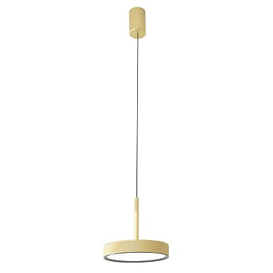 Подвесной светильник Favourite Piller 4507-1P — золотой светодиодный подвес-диск Ø125 мм с рифлением