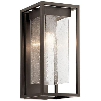 Mercer 20" 1 Light Wall Light Clear Seeded Glass Olde Bronze уличный настенный светильник 59062OZ Kichler