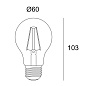 21024 0130 Delta Light TECHNICAL Светодиодная нить накаливания A60 E27 6 Вт 2200 К - MIST — фото 2