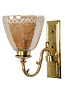 Rectangular Brass With Lustrous Glass Single Wall Sconce бра FOS Lighting Recta-GoldenCrincle207-WL1