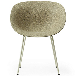 609210 Normann Copenhagen Mat кресло с обивкой из морских водорослей цвета крем