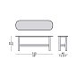 Консоль за диван Rami Back Sofa Porada с двумя полками RAMI-BACK-SOFA-L0N0AK-A25AK — фото 4