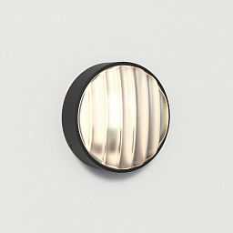 1032005 Astro lighting Montreal настенный светильник с круглым рифлёным плафоном чёрного цвета