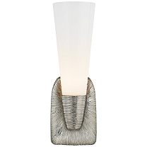 Utopia Small Single Bath Sconce полированный никель с белым стеклом