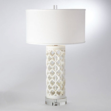 Round Arabesque Marble Lamp рабочая настольная лампа BAS Global 9.91906