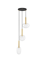 Clear Glass Sandy Gold Metal LED G9 3x5 Watt100-240 Volt IP20 Bulb Excluded D: 50 H: 191 cm