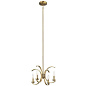 Cassadee 16" 4 Light Convertible Pendant/Semi Flush Brushed Natural Brass подвесной светильник 52119BNB Kichler — фото 1