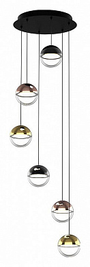 подвесной светильник с прозрачными трубчатыми плафонами