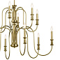 Karthe 12 Light Chandelier Natural Brass люстра 52472NBR Kichler — фото 8