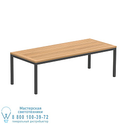 Стол Taboela 240x100 см из нержавеющей стали со столешницей из тикового дерева Royal Botania