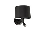 64309-03 CONGA BLACK READER WALL LAMP BLACK LAMPSHADE ø215* настенный светильник Faro barcelona — фото 1