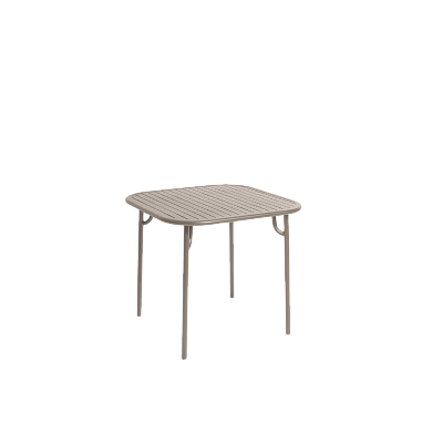 M0743221 WEEK-END Petite Friture Квадратный стол садовый металлический бежевый