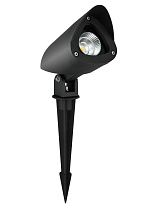 Sandy Black Aluminium & Glass LED 3 Watt 295Lm 3000K 220-240 Volt 50Hz Beam Angle 24° IP65 D: 4.5 W: 9 H: 21-26 cm