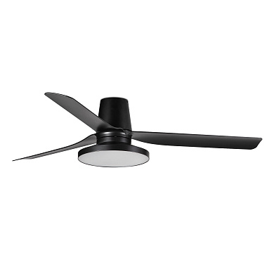 Люстра-вентилятор Faro Barcelona Punt TUB M Ø1320, 3 лопасти, DC-мотор, TAK LED 20 Вт, 3000 K