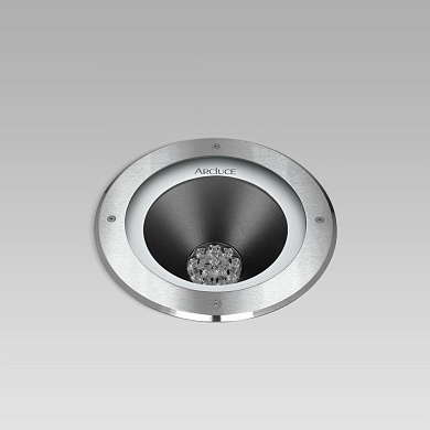 Грунтовый светильник Arcluce INGROUND260, 20 Вт, с рамкой над поверхностью, круглый