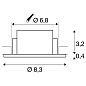 1007337 SLV NEW TRIA® 68 mount. ring round glass wh монтажное кольцо — фото 3