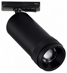 ST385.446.10 ST-Luce BASE трековый прожектор на штанге с поворотным цилиндрическим корпусом черного цвета однофазный